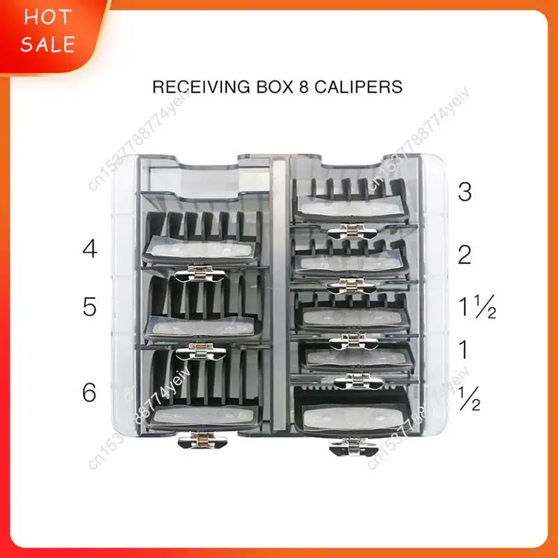 3x caixa de armazenamento base grade para 8 pçs máquina cortar cabelo aparador limite pente guia ferramenta barbeiro para wahl guia pentes a62x