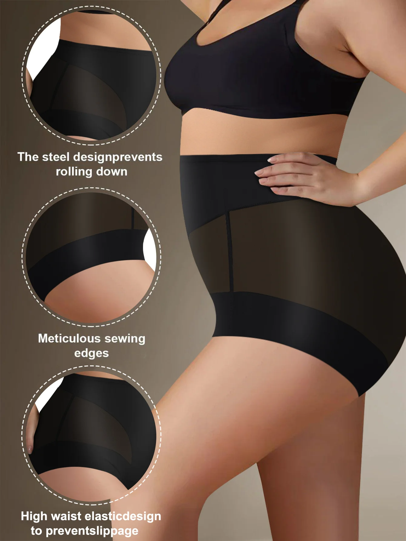6 قطع/مجموعة سراويل داخلية نسائية بسيطة بلون سادة قابلة للتنفس، مريحة وخفيفة الوزن عالية الخصر لسهولة الحركة