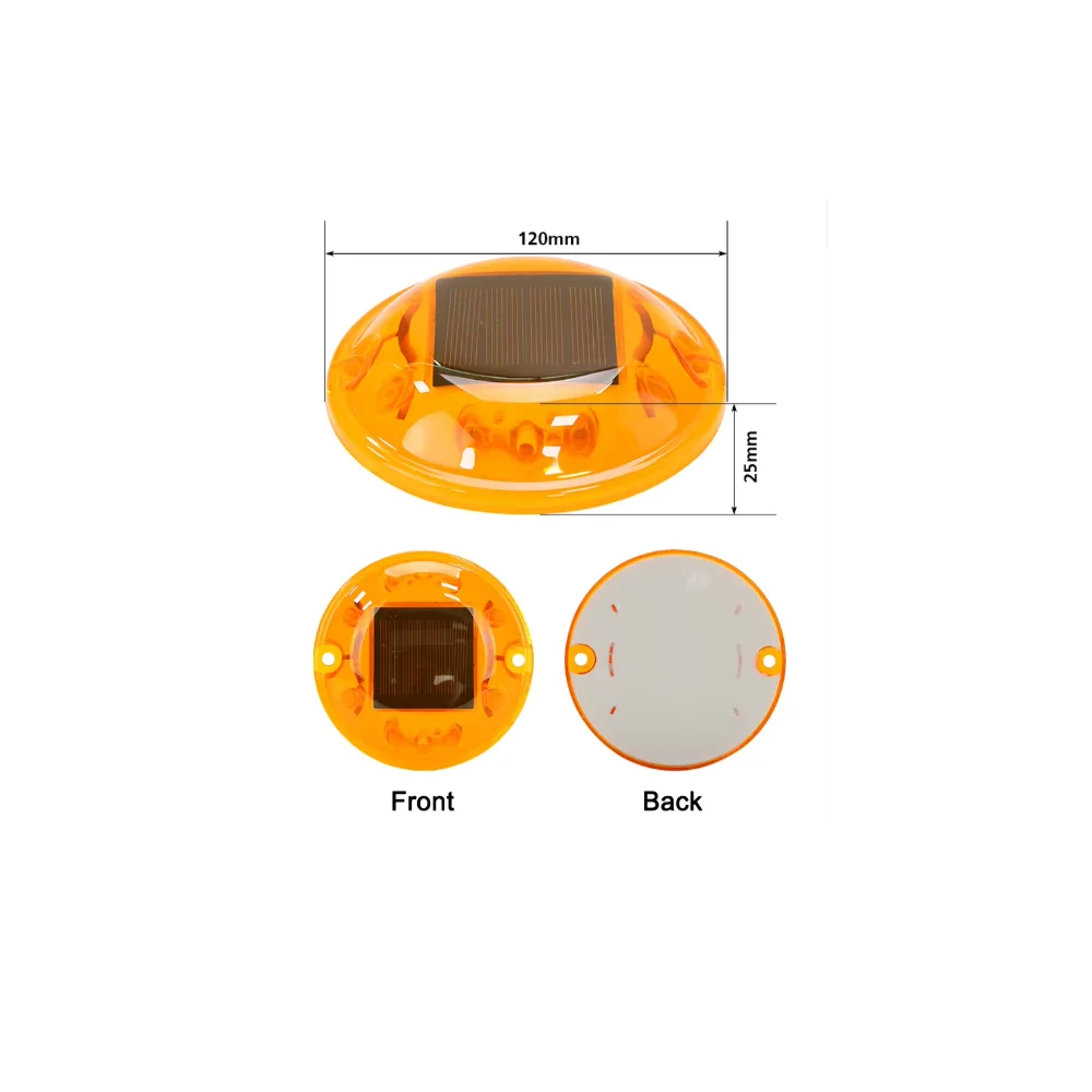 Solar-Powered Traffic Road Studs: Super Bright Yellow Glaze Plastic Cat Eyes – Ideal for Road Marking & Security