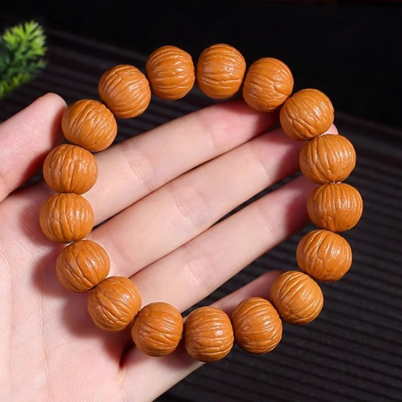 Phoenix Feather Monkey Head Bracelet Crafts Natural Jingbaleng Single Circle Small Walnut Bracelet High-End Monkey Head Buddha B