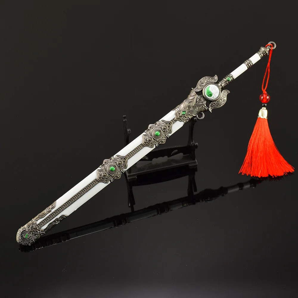 30 سنتيمتر Naraka Bladepoint سلاح طويل السيف · الشمس القمر في وعاء لعبة الطرفية نموذج الساموراي سكين حلية الحرف دمى هدايا لصبي