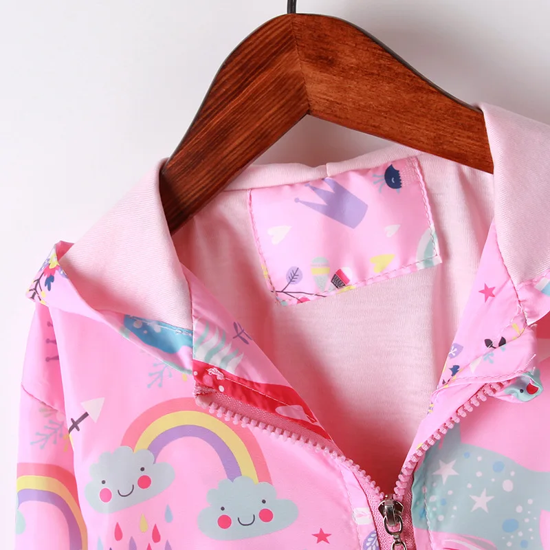 New Spring Baby Boys Girls Jacket Fashion Flower Print Outerwear for Kids Clothes Children Windbreaker Coat 2 to 9 Years Clothes