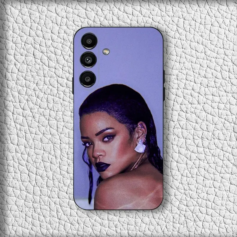 Custodia per telefono R-Rihanna Singer per Samsung Galaxy A73,72,71,A52,51,40,41,A22,A32,31,A13,12,Note20 Soft Black Shell