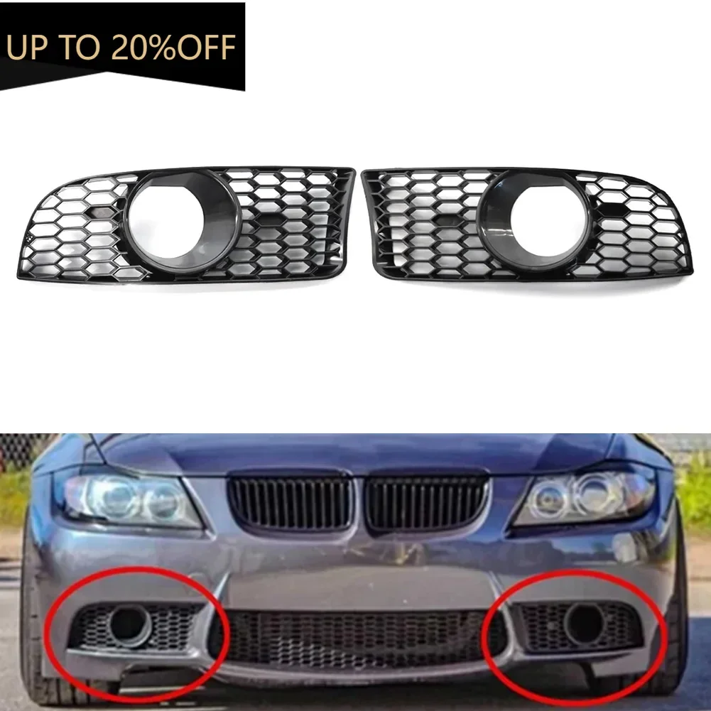 

Car Front Bumper Fog Light Grille ABS Plastic Left & Right For BMW 3 Series E90 E92 E93 M3 Style 2009 2010 2011