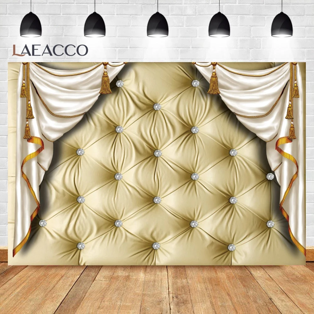 Leather Headboard Photography Backgrounds Wedding Newborn Adult Birthday Party Diamonds Decoration Indoor Photocall Backdrop