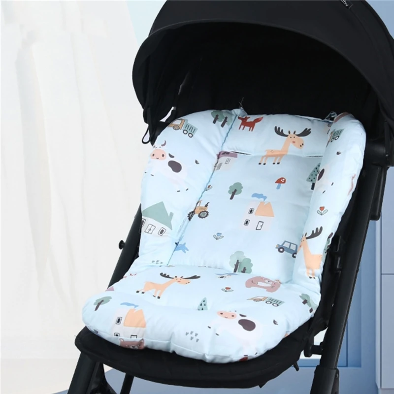 B2EB Baby Strollers Cushion Toddlers Pushchair Liner with Cartoon Pattern Pad