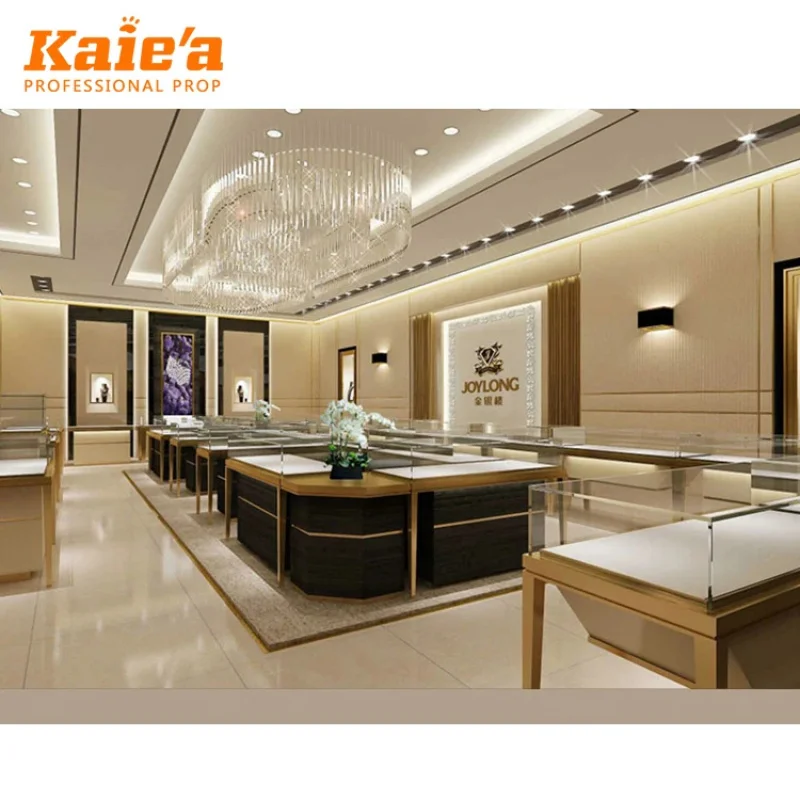 

custom.Customize Jewelry Interior Design Wooden Wall Glass Cabinet Jewelry Display With LED Lighting Jewelry Showcase