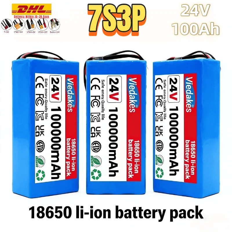 

7S3P Rechargeable 24V 100Ah 18650 Lithium Battery Pack, Dedicated Power for Electric Wheelchairs & Medical Mobility Aids
