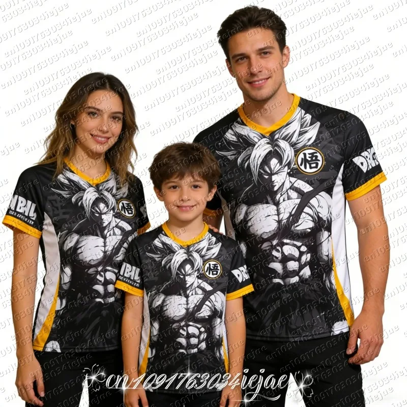 2026 Anime Fußball-Trikot Dragon Ball Herren Damen Übergroßes T-Shirt Sommer Schnelltrocknend Sport Atmungsaktiv Übergroßes Cosplay-T-Shirt
