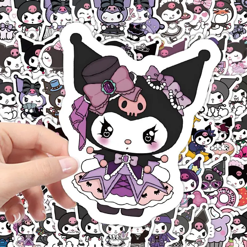 50/100pcs cute Anime Kuromi Cartoon Kawaii Graffiti Stickers Suitcase Laptop Motorcycle Scooter Waterproof Decals kid gift