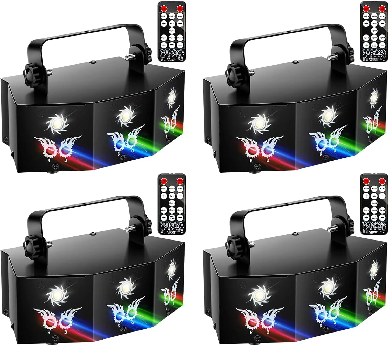 Party Lights 9 Lens Disco Laser Stage Lighting Dmx512 Sound Activated Remote Control Parties Birthday Wedding Karaoke Bar Ktv Cl