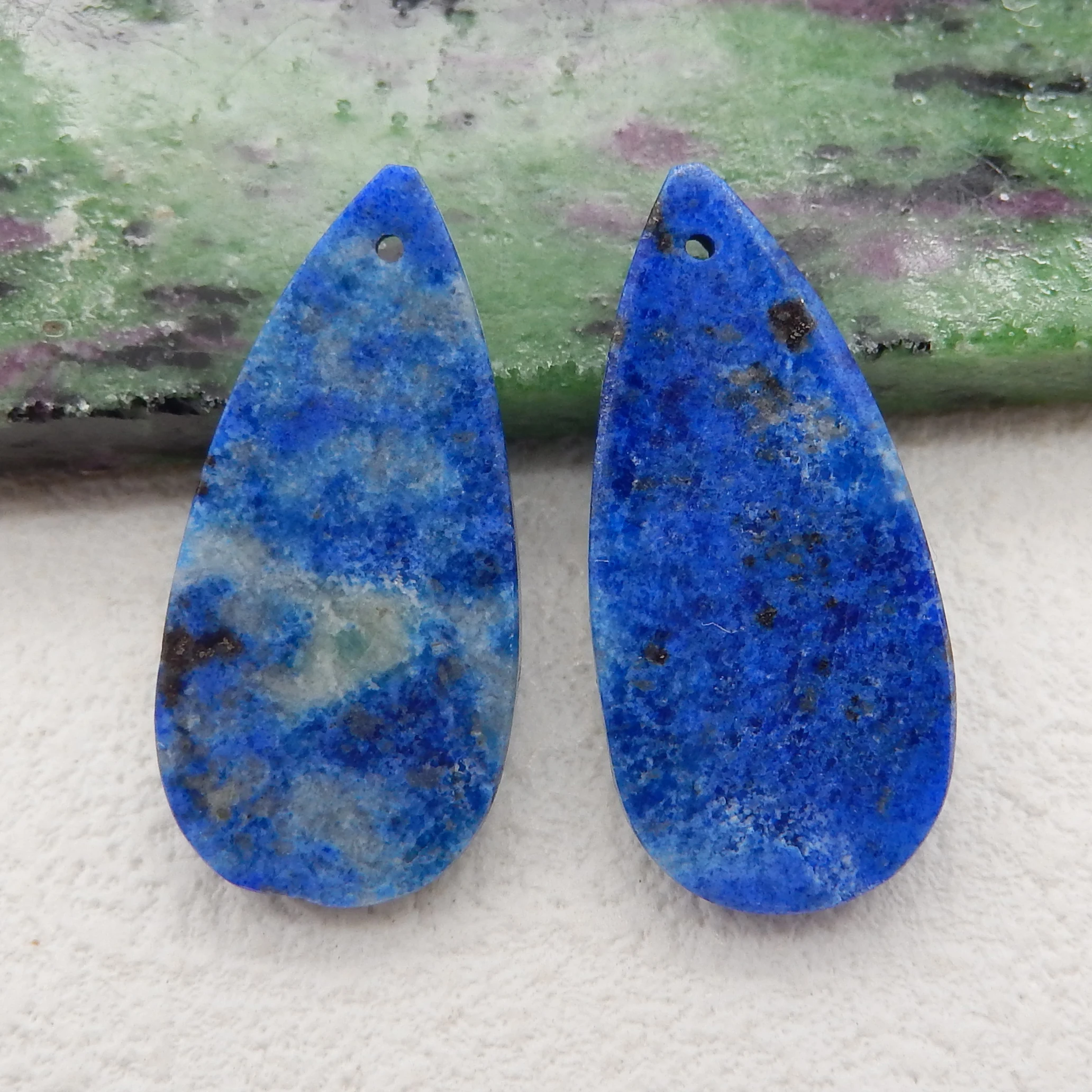 

Natural Lapis Lazuli Water Drop Earring Beads Pair For Women,Fashion DIY Earring Semiprecious Stone Jewelry Earring