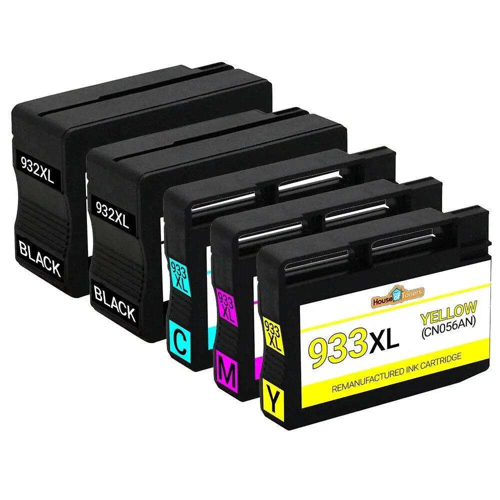 5 pacote #932 xl 933xl cartuchos de tinta para hp officejet pro 6100 6600