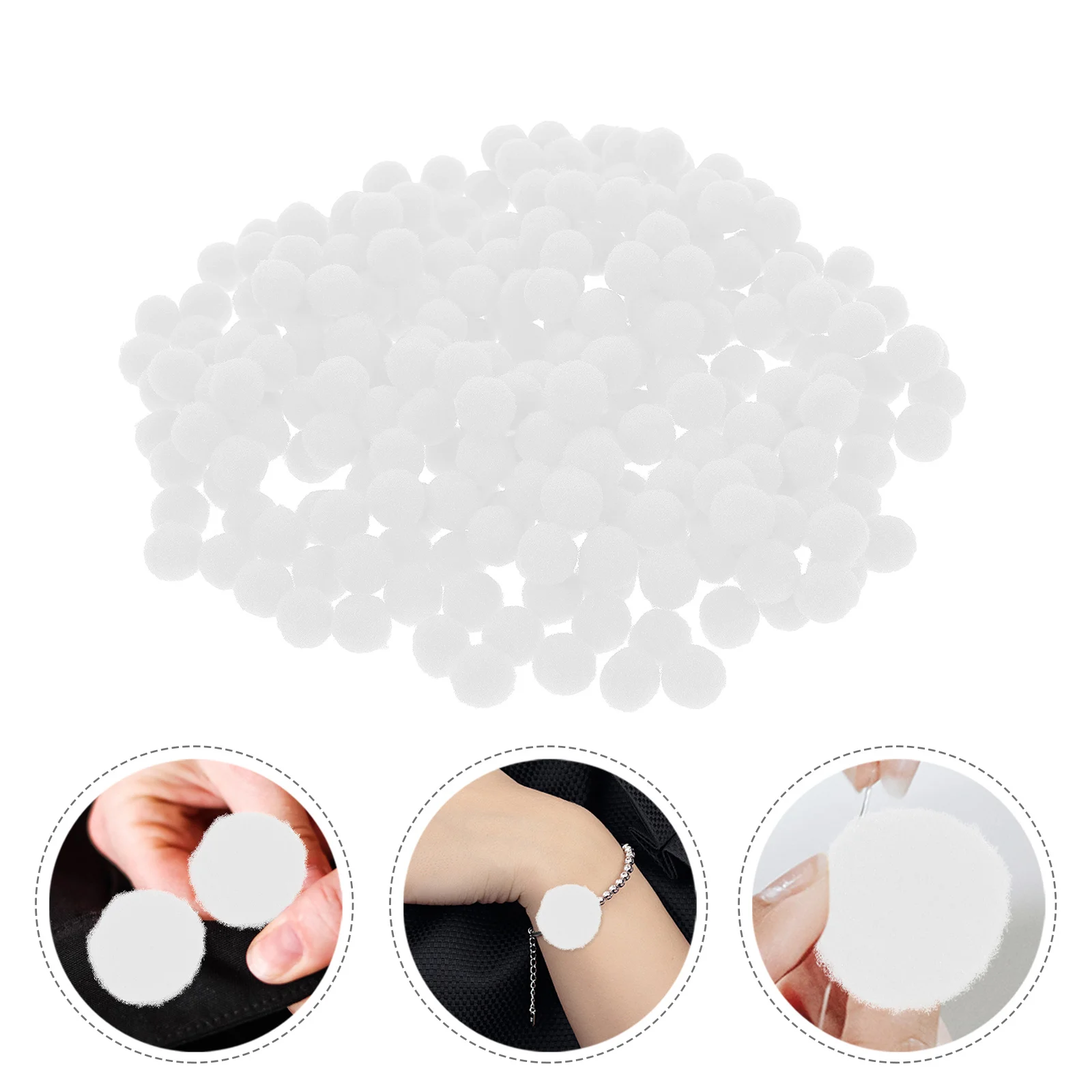 

500Pcs Pom Pom Balls White Multipurpose DIY Craft Materials for Clothing Decor Hat Accessories Handmade Crafts and Sewing