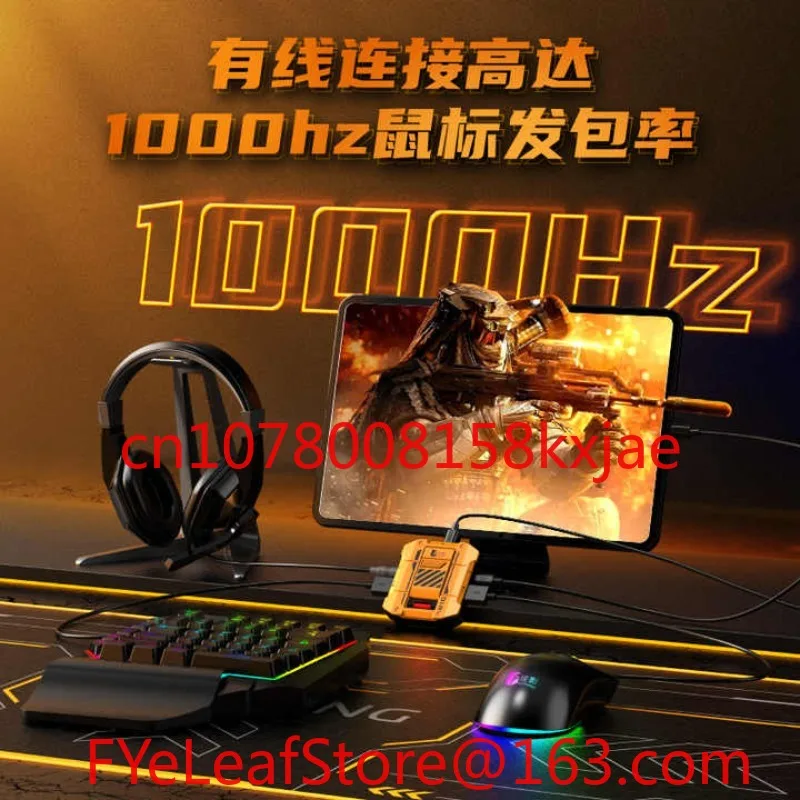 Geeignet für M10 Gaming Tastatur Maus Konverter Intelligente Mapping Wired USB Doppelseitige Buchse Makro Key Android