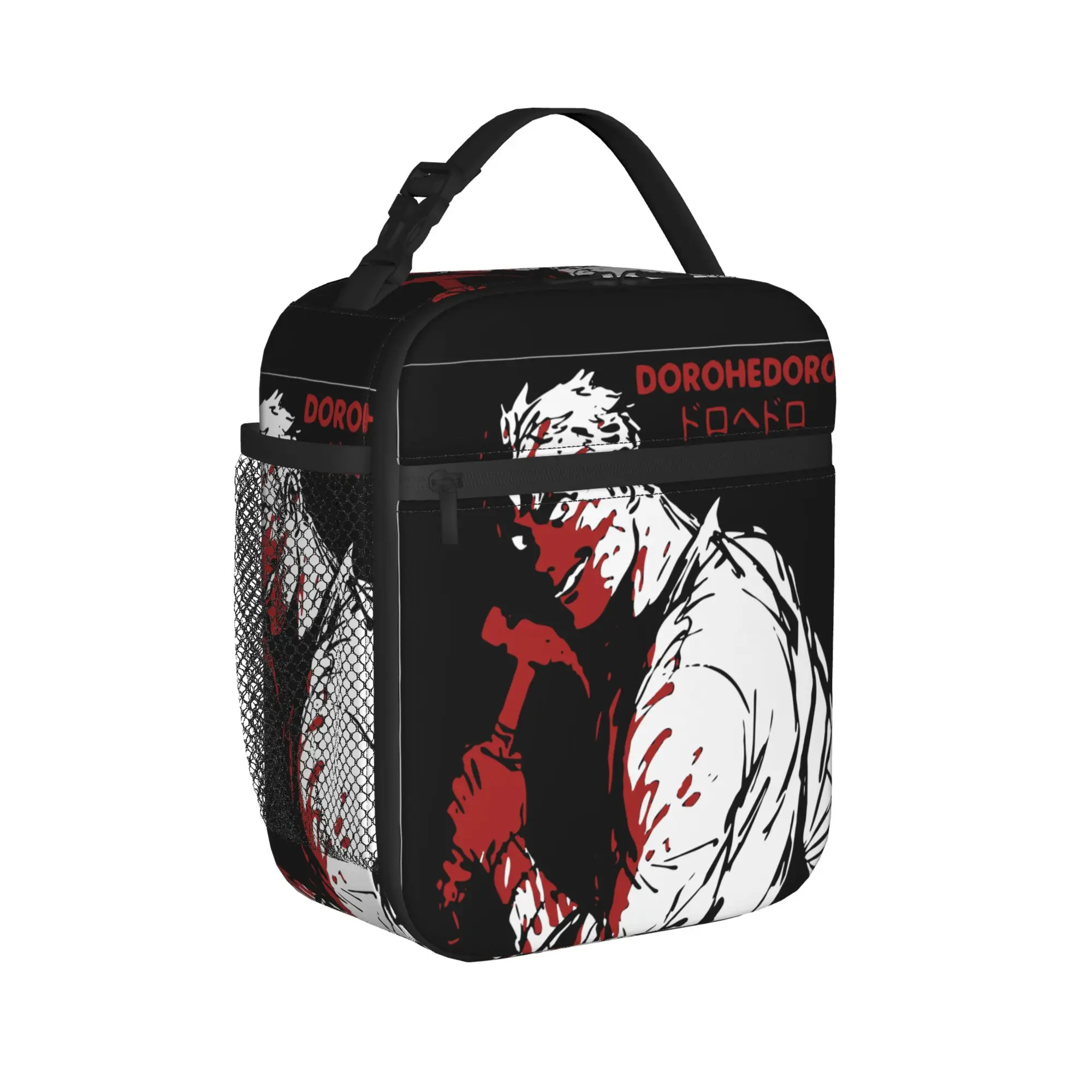 Dorohedoro Insulated Lunch Bag High Capacity Skeleton Dark Goth Anime Meal Container Cooler Bag Lunch Box Tote Office Girl Boy
