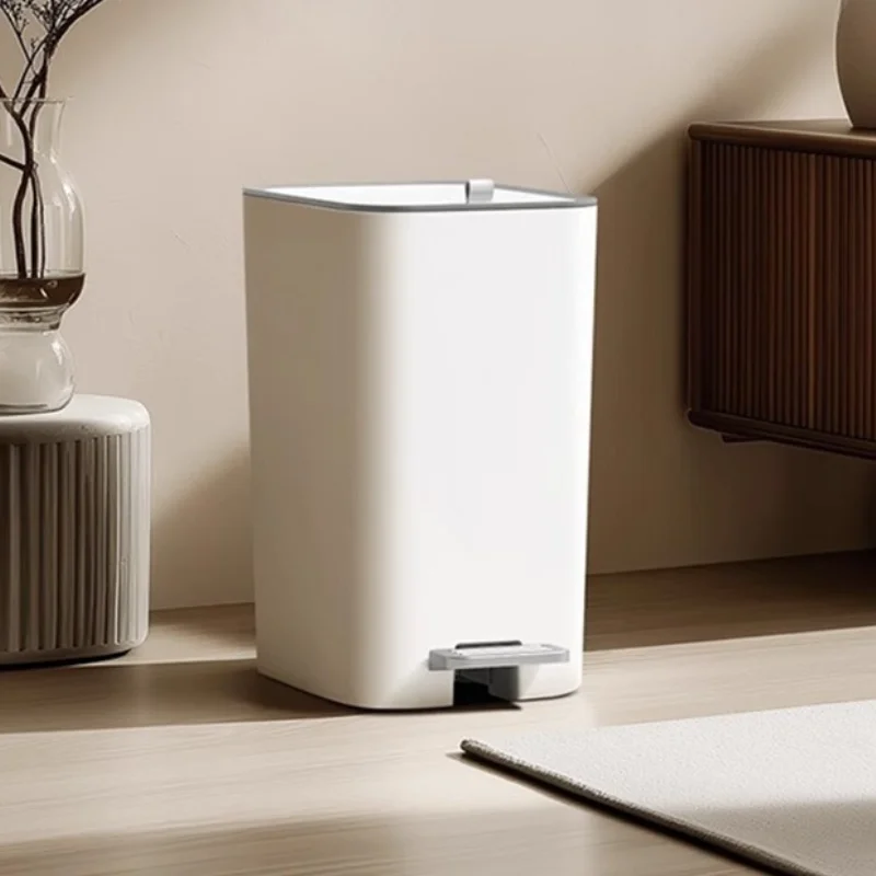 Pedal Trash Can Toilet Slim Lidded Handled Soft Close Bedroom Waste Bins Modern Simple Household Cleaning Tools Accessories
