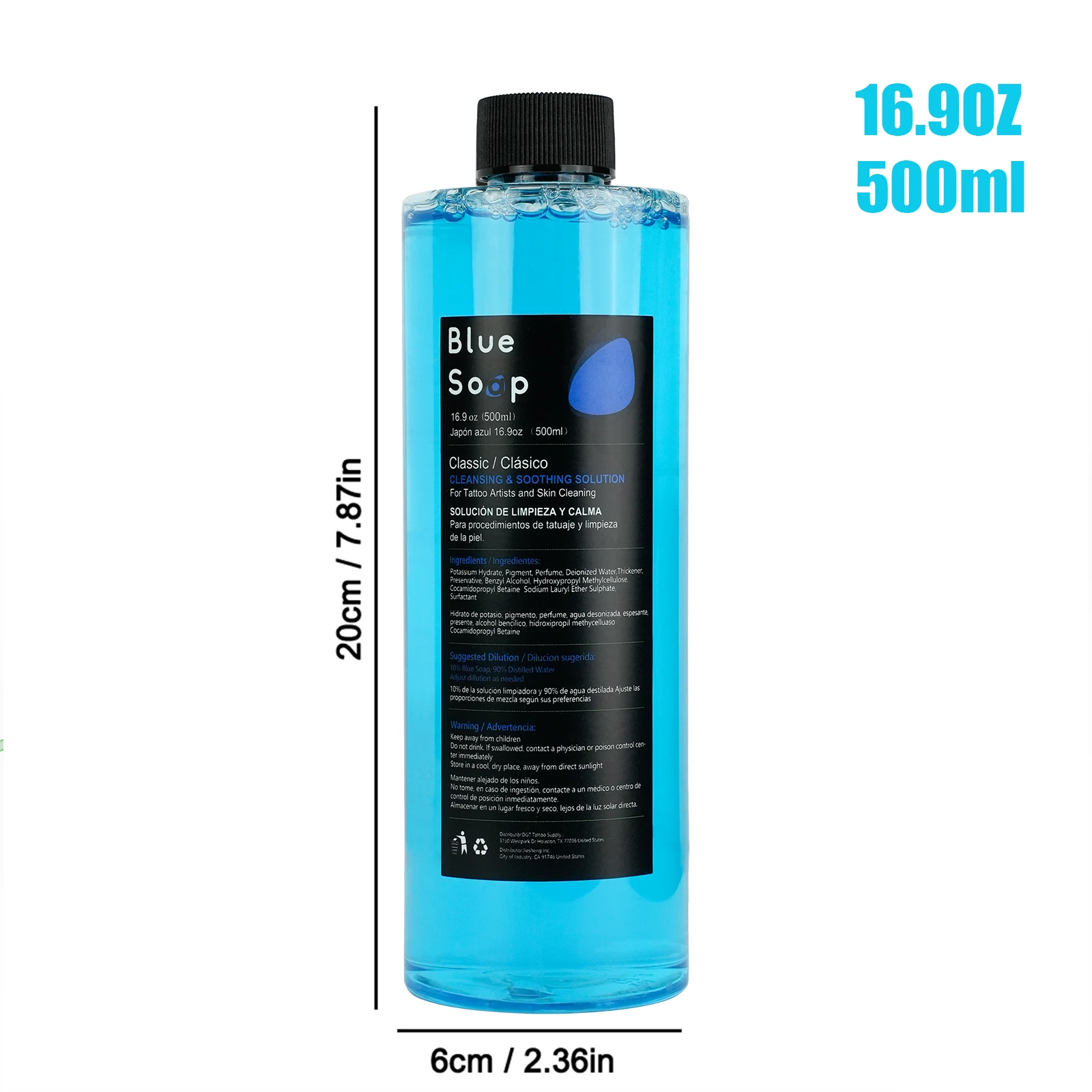 Ultra-konzentrierte grüne Seife Tattoo-Schaumflasche – Tattoo-Zubehör für Tattoos, Piercings, Haut- und Gerätereinigung