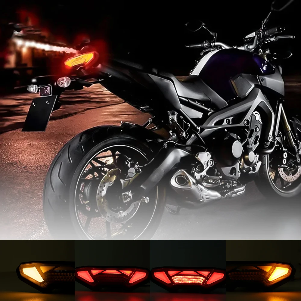 

Задние фонари для мотоцикла, светодиодный стоп-сигнал E24, для Yamaha Tracer 900 GT 2017-2020 Tracer 9 GT 2021-2023, задний фонарь, указатель поворота