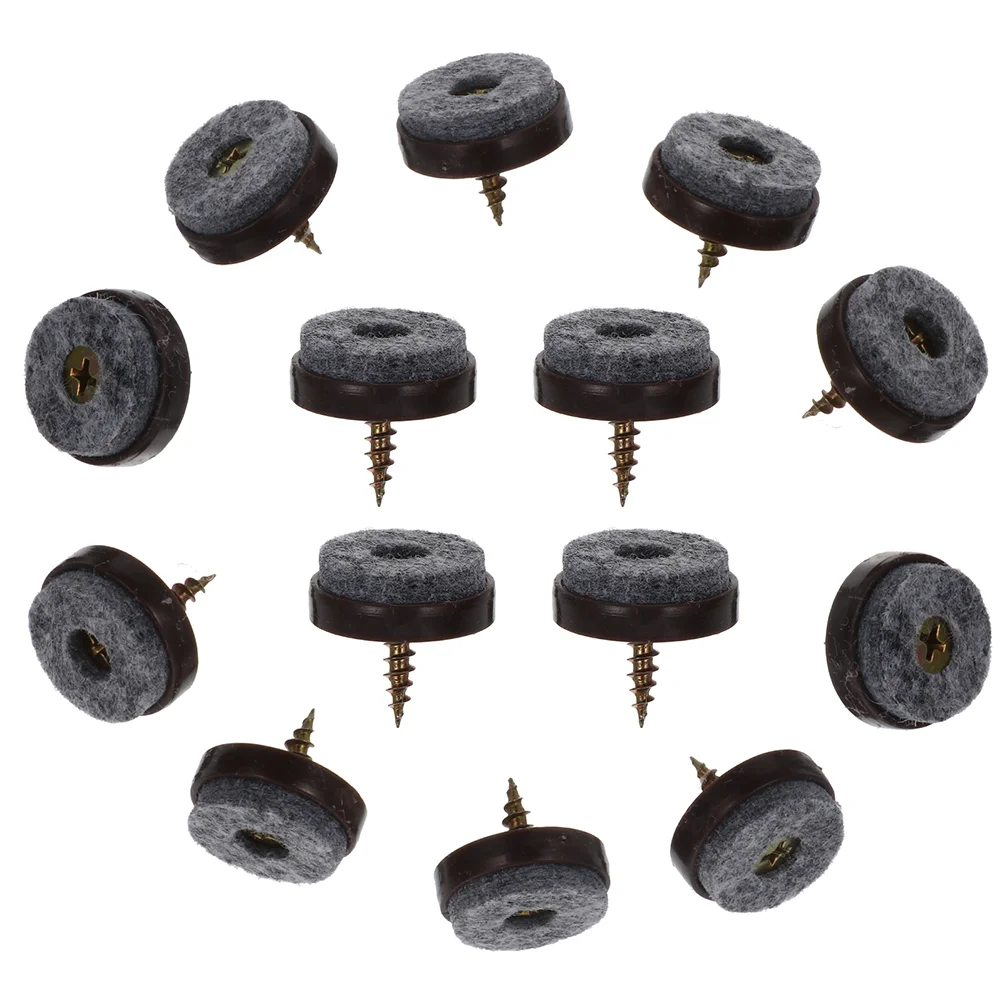 20 Pcs Felt Floor Nails Furniture Non Slip Grippers Door Glide Protective Pad Leg Bottom Pads Non-slip Chair Cushion