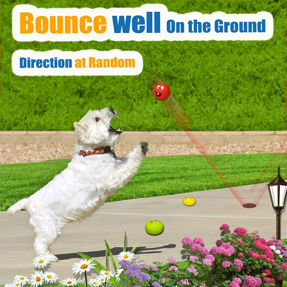 6-Types Rubber Dog Squeaky Toys Anti Stress Smiley Laugh Face Pinch Foam Pressure Expression Soft Ball Interactive Chew Toys