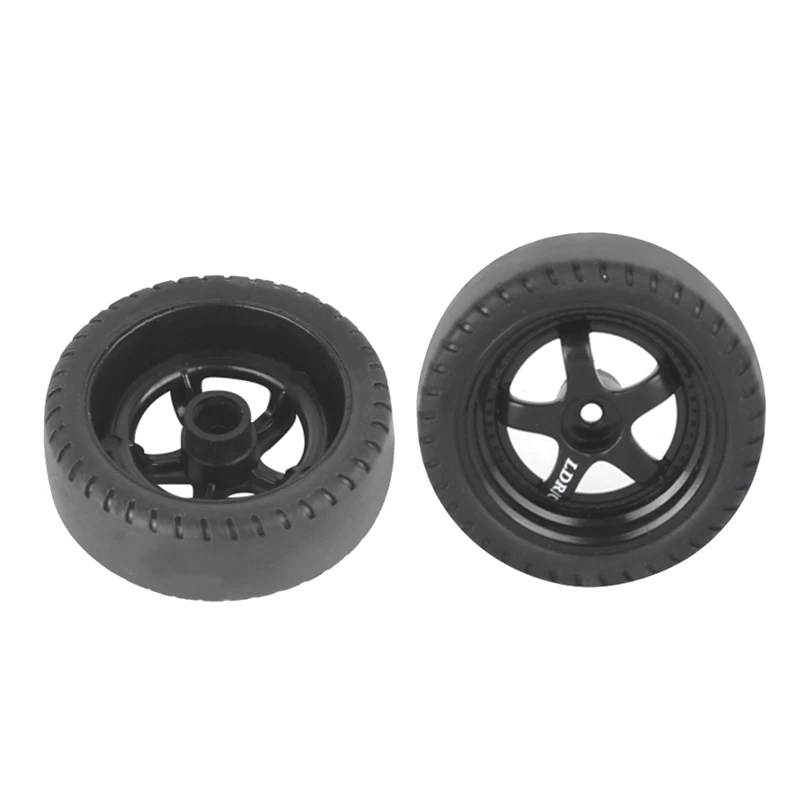 4 Piece RC Drift Tire Wheel Hard Tyre RC Parts Black For LDRC LD1201 P06 WPL B14 B24 C14 C24 C34 C44 RC Car Upgrade Accessories