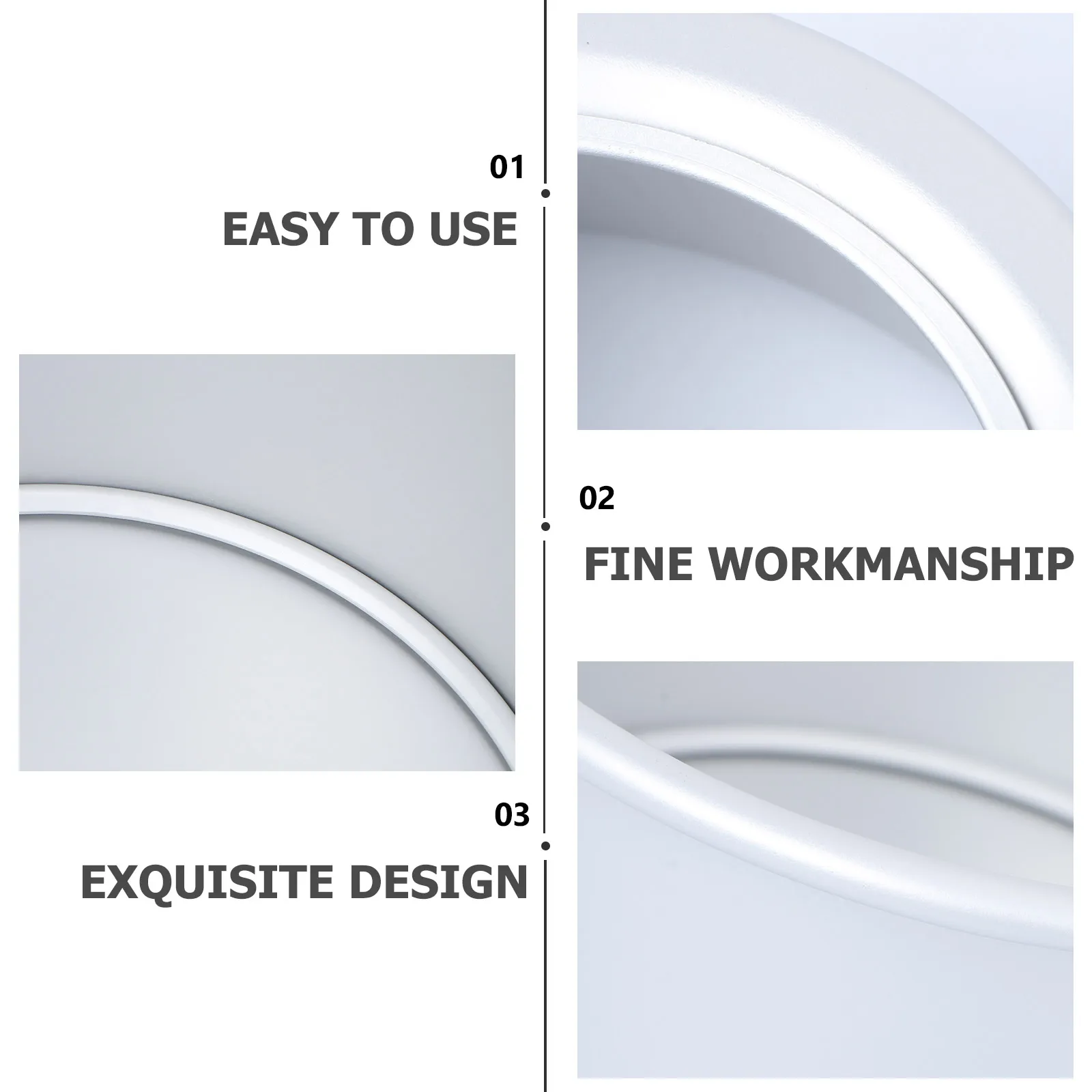 

6 Inch Anodized Aluminum Cake Pan Round Design for Layer Cakes Cheesecakes Mousse Desserts Silver Cake Pan Round