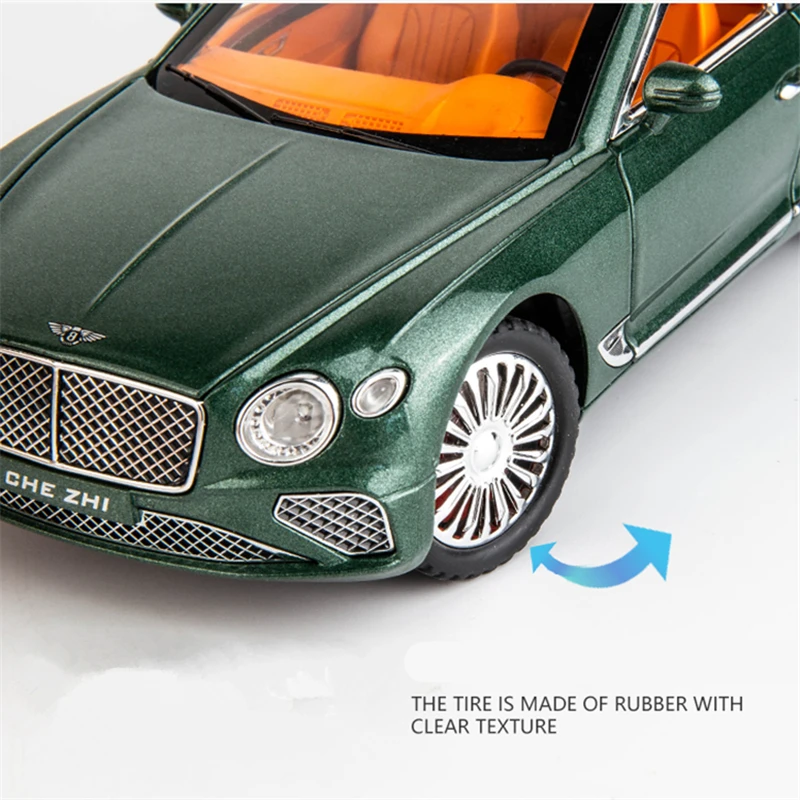 1:24 Continental GT Alloy Luxy Car Model Diecasts Metal Car Vehicles Model Simulation Sound Light Collection Childrens Toys Gift