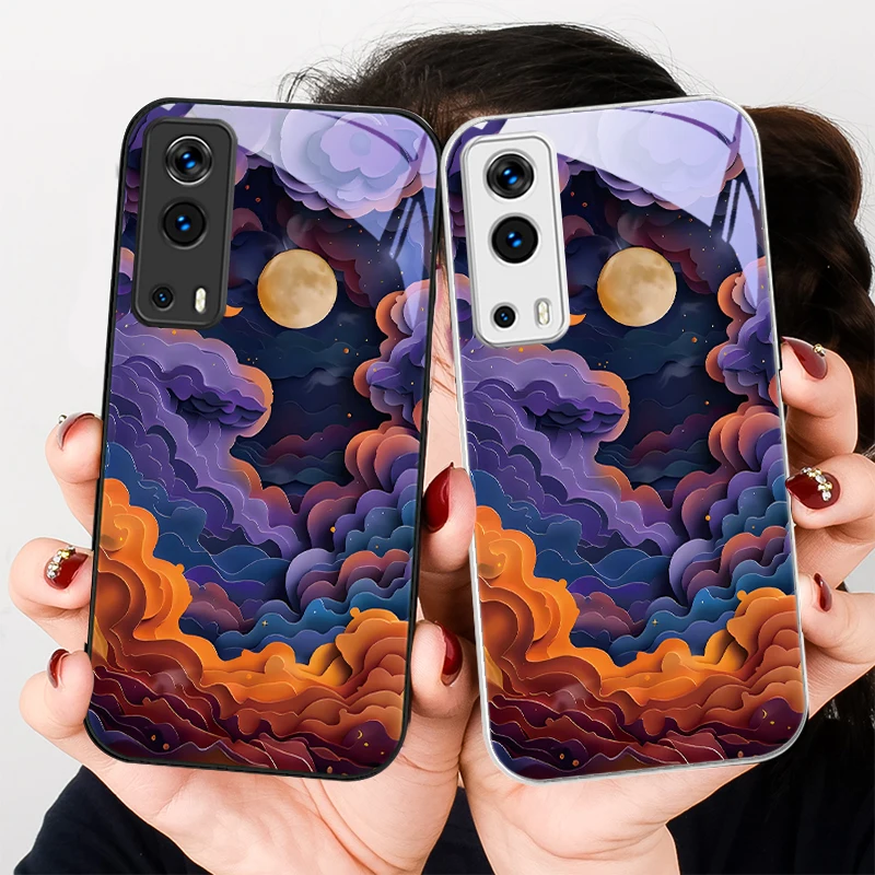 

Sun Moon First Photo For VIVO Y72 X100 Pro Y55 16 V20 29 V30 X60 Pro Y11s Y20 X80 Pro 5G Y36 4G V23e Tempered Glass Phone Case