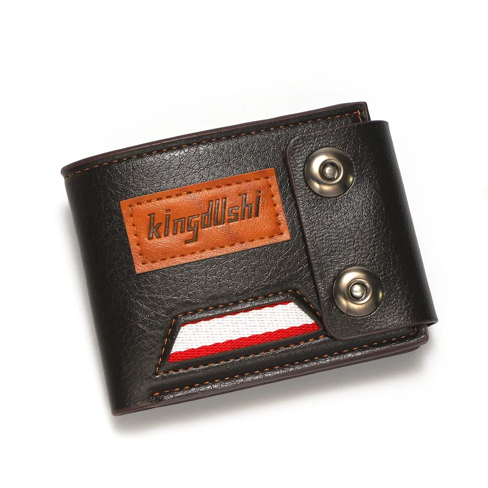 Große Kapazität Männliche Kurze Brieftasche Anti-Diebstahl Zipper PU Leder Karte Halter Koreanischen Stil Magnetische Schnalle Einfarbig Karte Tasche