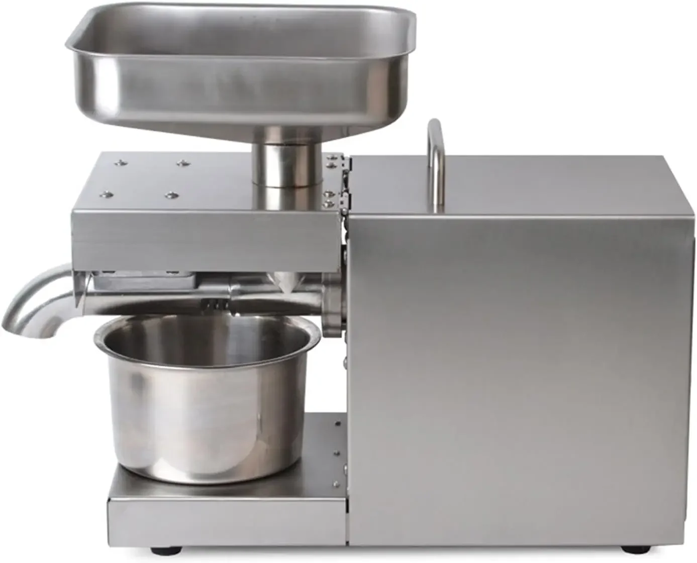 Automatic Oil Press Machine, 600W Automatic Cold Hot Oil Press Machine Cold Hot Oil Extractor Squeezer Stainless Steel Presser I