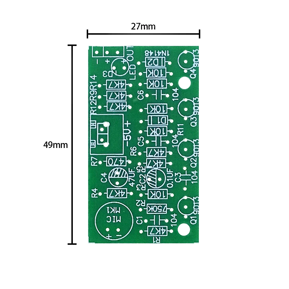 لتقوم بها بنفسك Kis التصفيق وحدة تبديل التحكم الصوتية التصفيق صوت الصوت المنشط LED التبديل جناح الدائرة الإلكترونية PCB لاردوينو #4