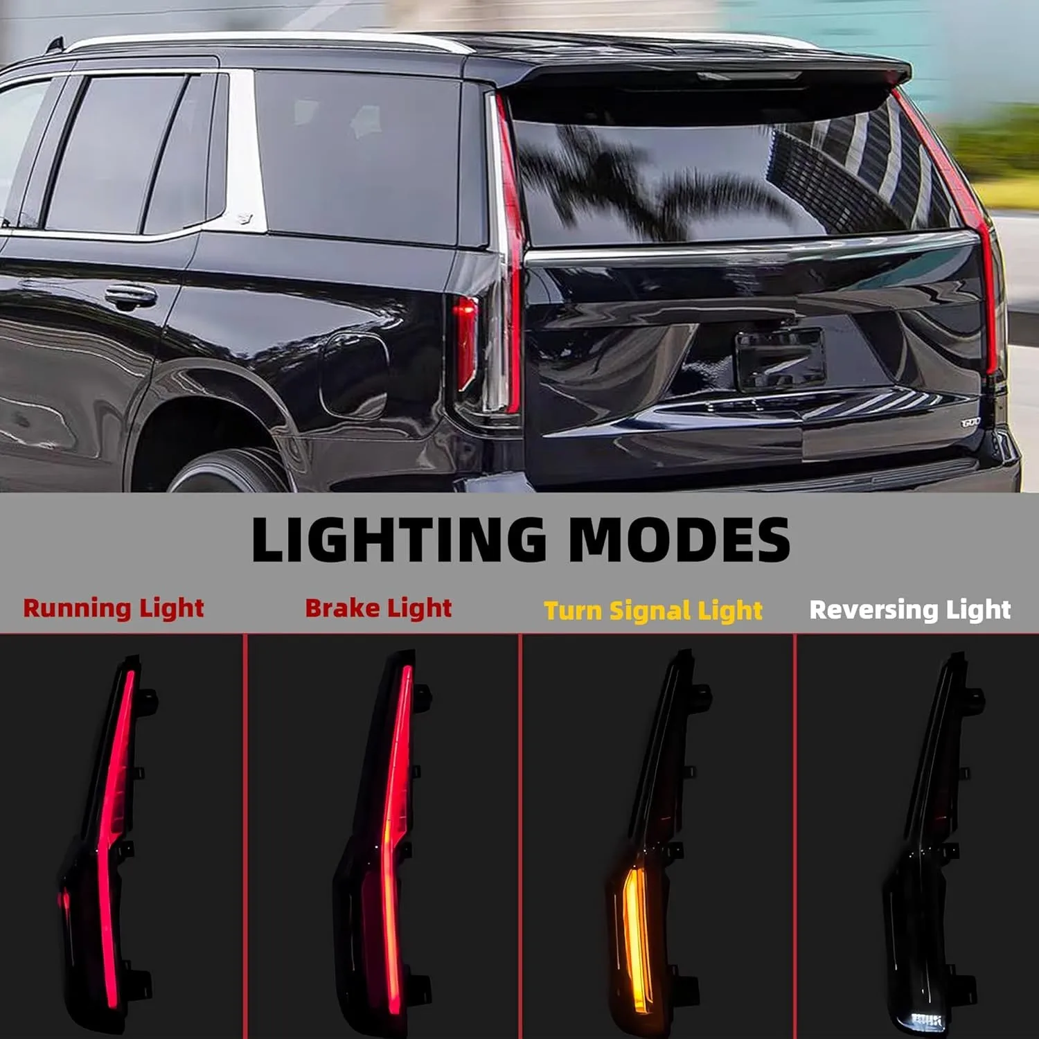 Taillight Rear Left For Cadillac Escalade 2021 2022 2023 2024 LED Rear Tail Light Brake Lamp Left Driver Side Direct Replacement