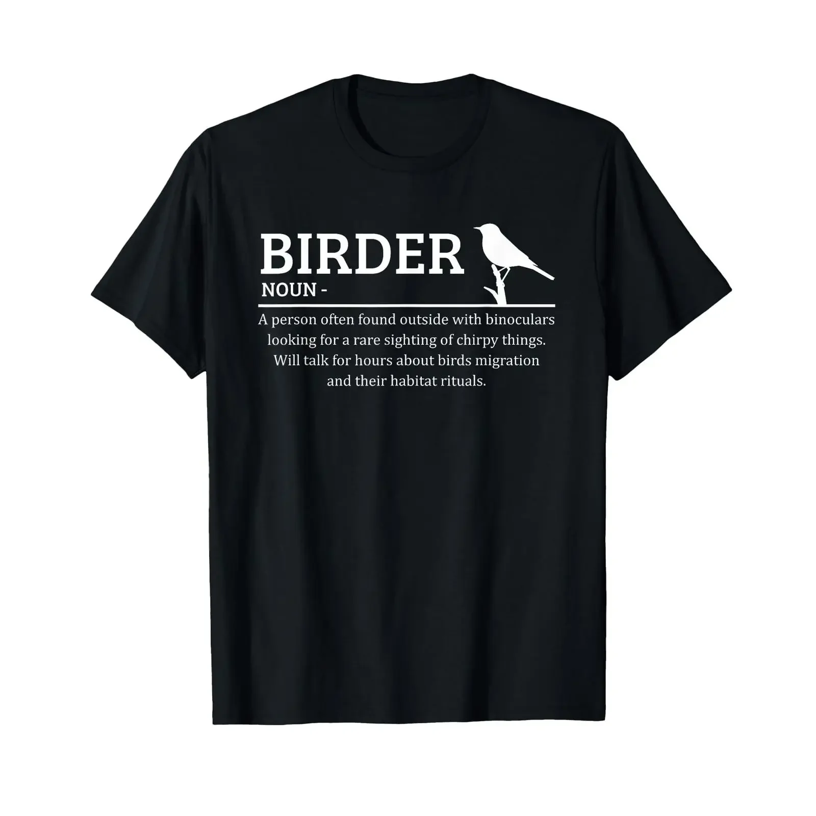 Birder Definition Funny Birding Birdwatching Lovers T Shirt Small vintage Washed Casual Unisex streetwear homme graphic fashion