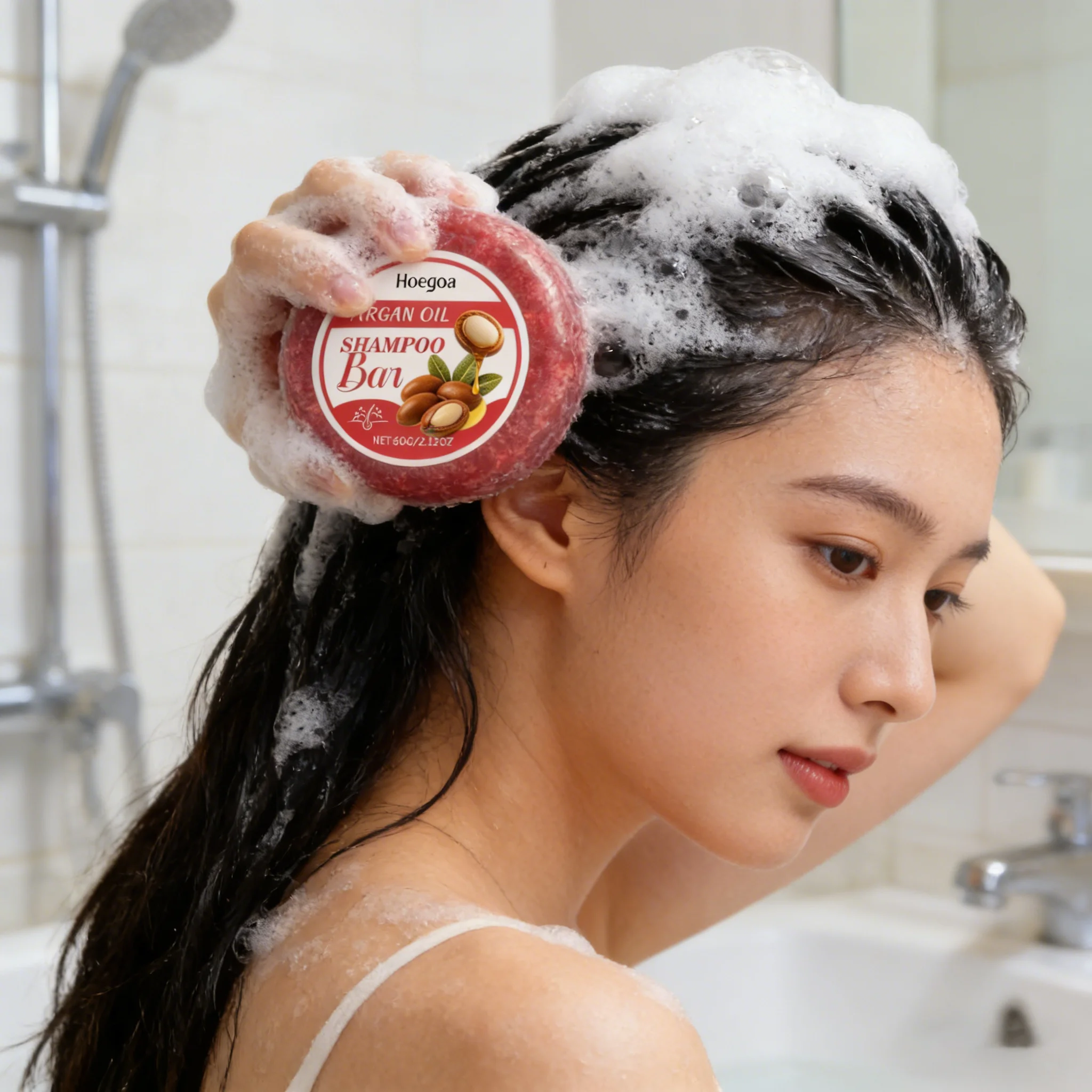 Cleansing Shampoo Bar Dry Damaged Hair Restoring Frizz Control Split End Repair Nourishing Scalp Oil Balance Hair Hydration Bar