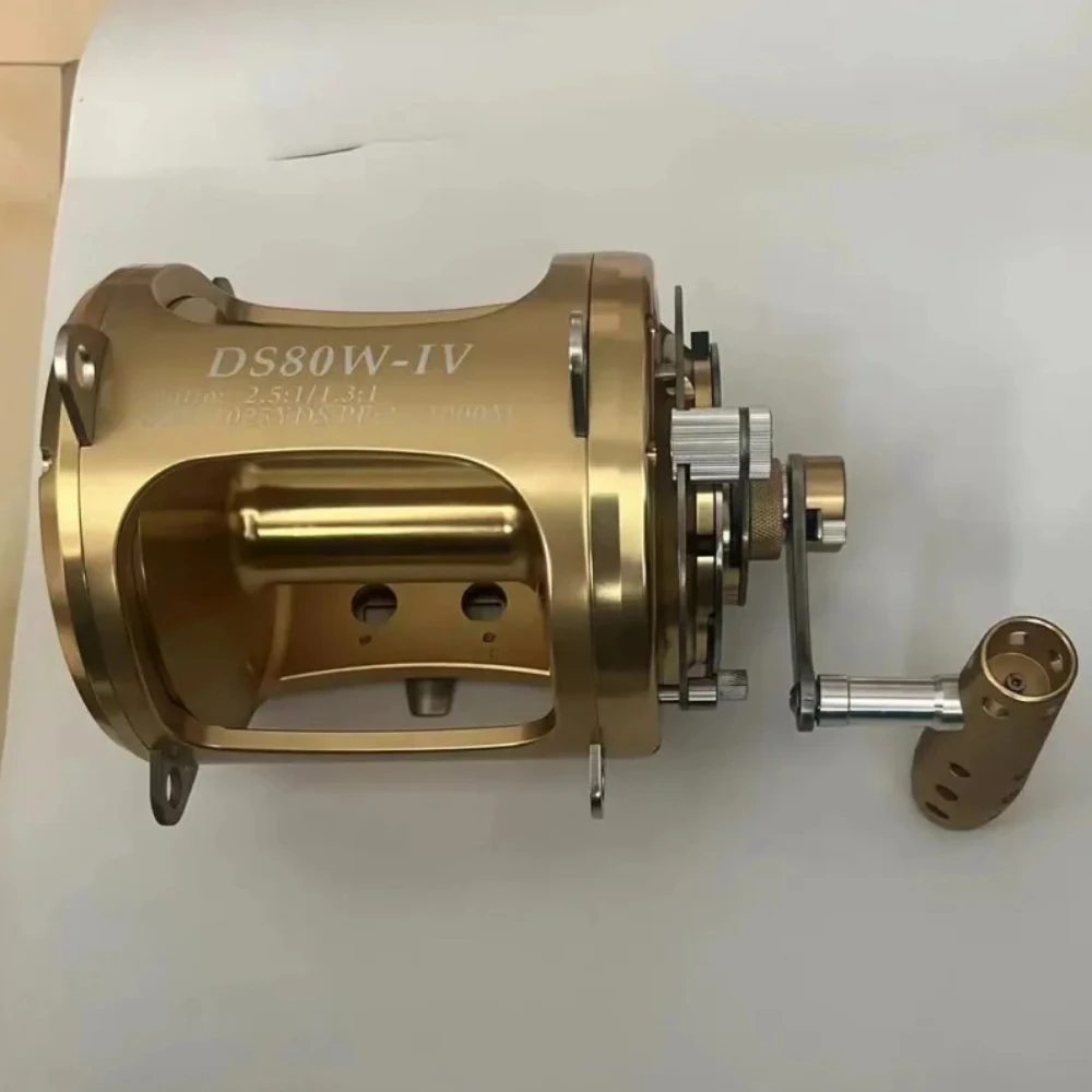 130W 80W 2-Gang-Trommelrolle für Hochseeangeln, Big Game Trolling Jigging Rolle, Salzwasser, maximale Zugkraft 130LB, für Thunfisch, Marlin, Pesca – Detail 5