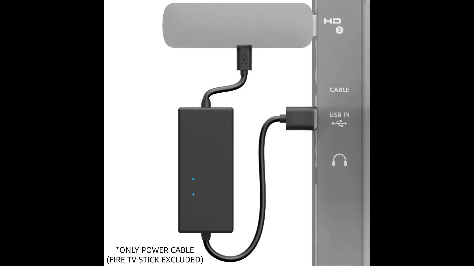 AMZ Fire TV Stick用電源ケーブルアダプター、Fire TV Stickをテレビの