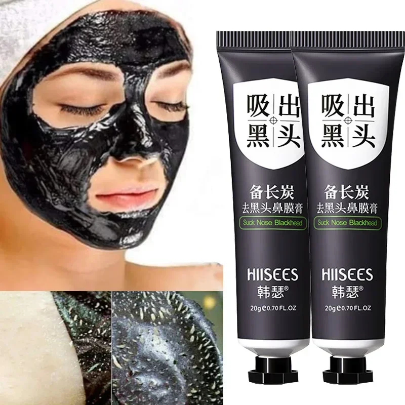 Crema removedora de espinillas de bambú, mascarilla facial exfoliante con Control de aceite, mascarilla de puntos negros para la nariz, Cosméticos de limpieza para el acné