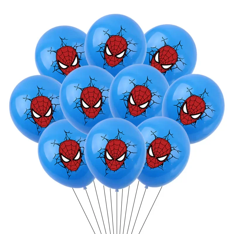 10 pezzi da 12 pollici Cartoon Marvel Supereroe Forniture per feste SpiderMan Decorazioni di compleanno Palloncini in lattice Palloncini per feste di compleanno per bambini