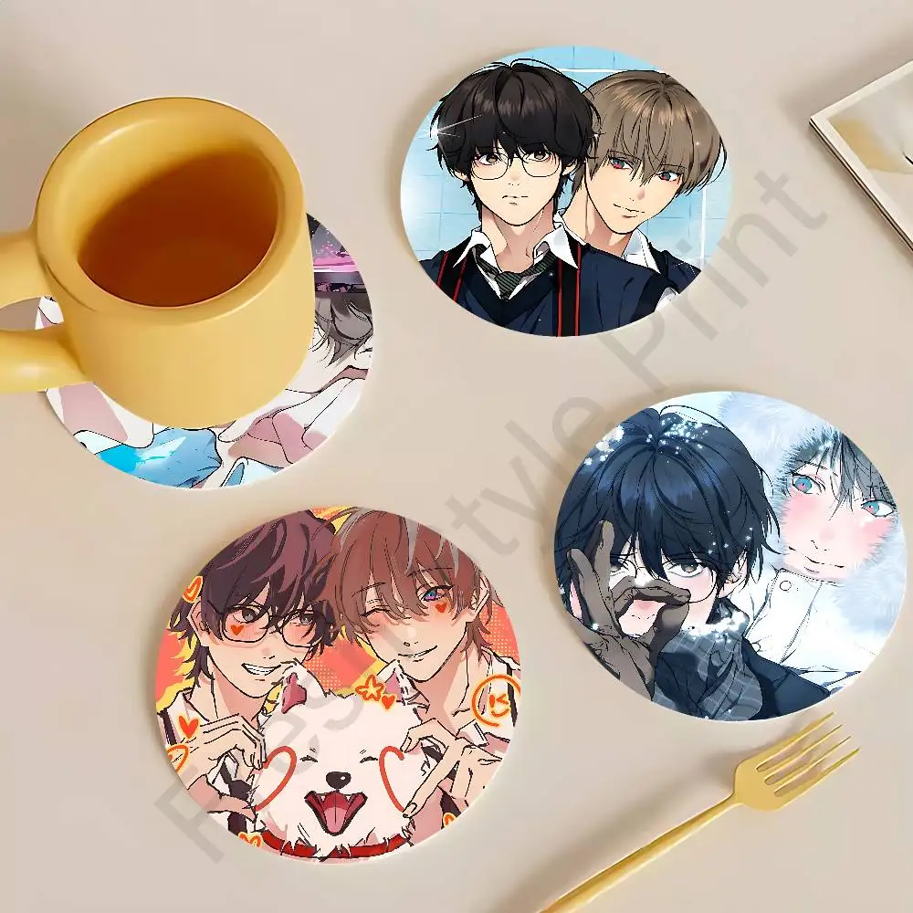 

Manga L-Lost In The C-Cloud Wooden Coasters 10cm Round Cosplay Fans Collect Friends Gifts