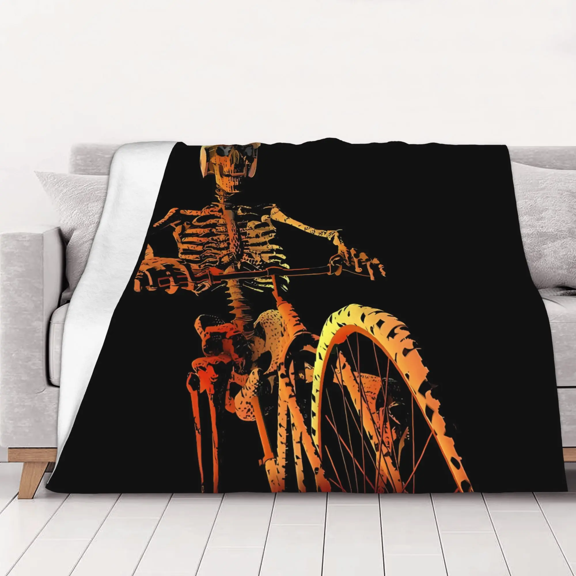 1PC home Cutecore BMX Stunt BMX Racing Blanket Super Cosy Plush Home Living Room Sofa halloween