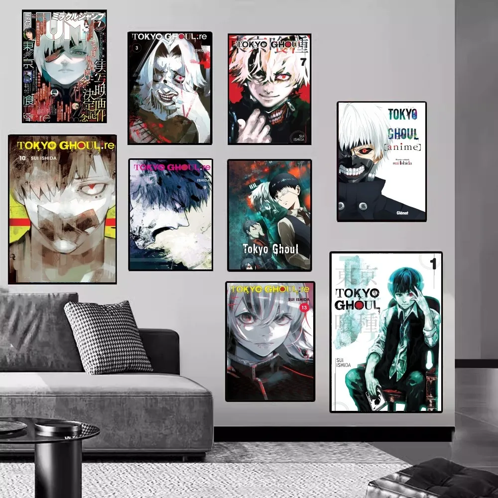 Tokyo Ghoul Classic Vintage Posters Whitepaper Prints Posters Artwork Kawaii Room Decor