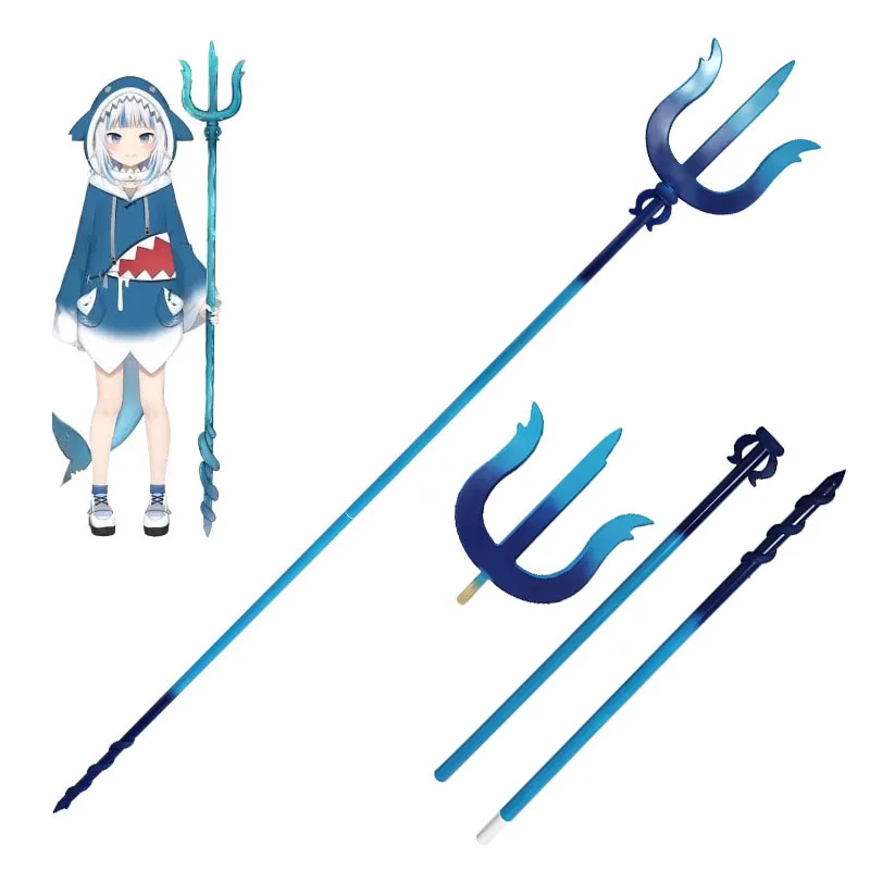 Vtuber Hololive Gawr Gura Trident Armweapons Cosplay Comic Con Props Halloween Party Anime Exhibition Clothing Accessories