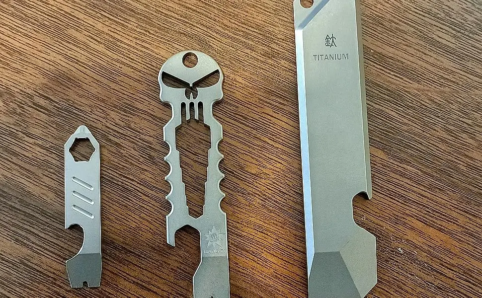 1 Stück Neuer EDC Hebel mit Flaschenöffner-Funktion Outdoor Edelstahl Taktisches Taschen-Multifunktionswerkzeug Skelett-Schlüsselanhänger – Detail 1