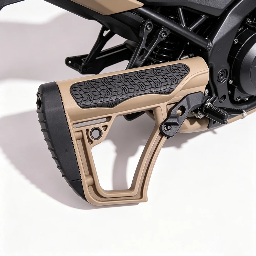 Compatible with DD-Style Mounts; Motorcycle Rear Support Bracket; Heavy-Duty Nylon Replacement Mount with Padding (Includes Replaceable Rubber Pad)