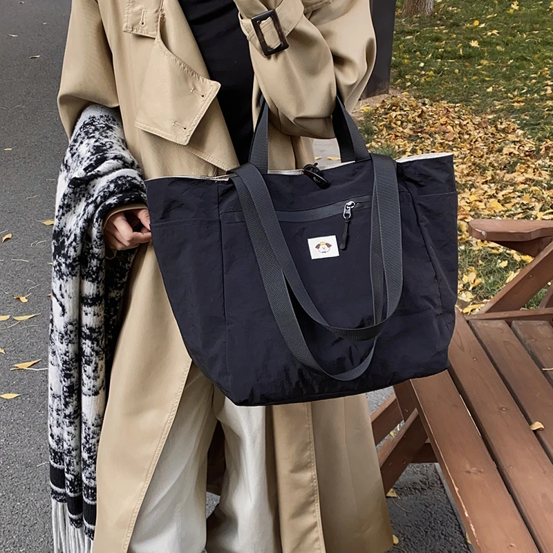 

Zipper Nylon Casual Shoulder Bags 2025 Hot Sale Bags for Women Interior Zipper Pocket Solid Color Women's Crossbody Bags