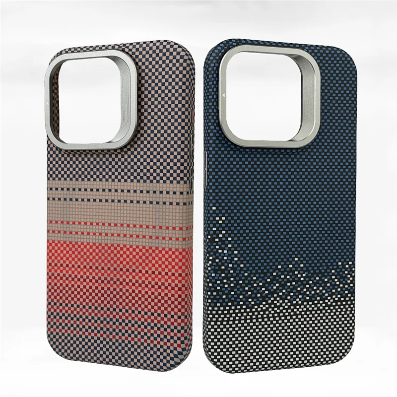 

Alloy Lens Bracket Geometric plaids Relief Magsafe case for iphone 15 14pro 13 15pro max Matte Hard PC case protective cover