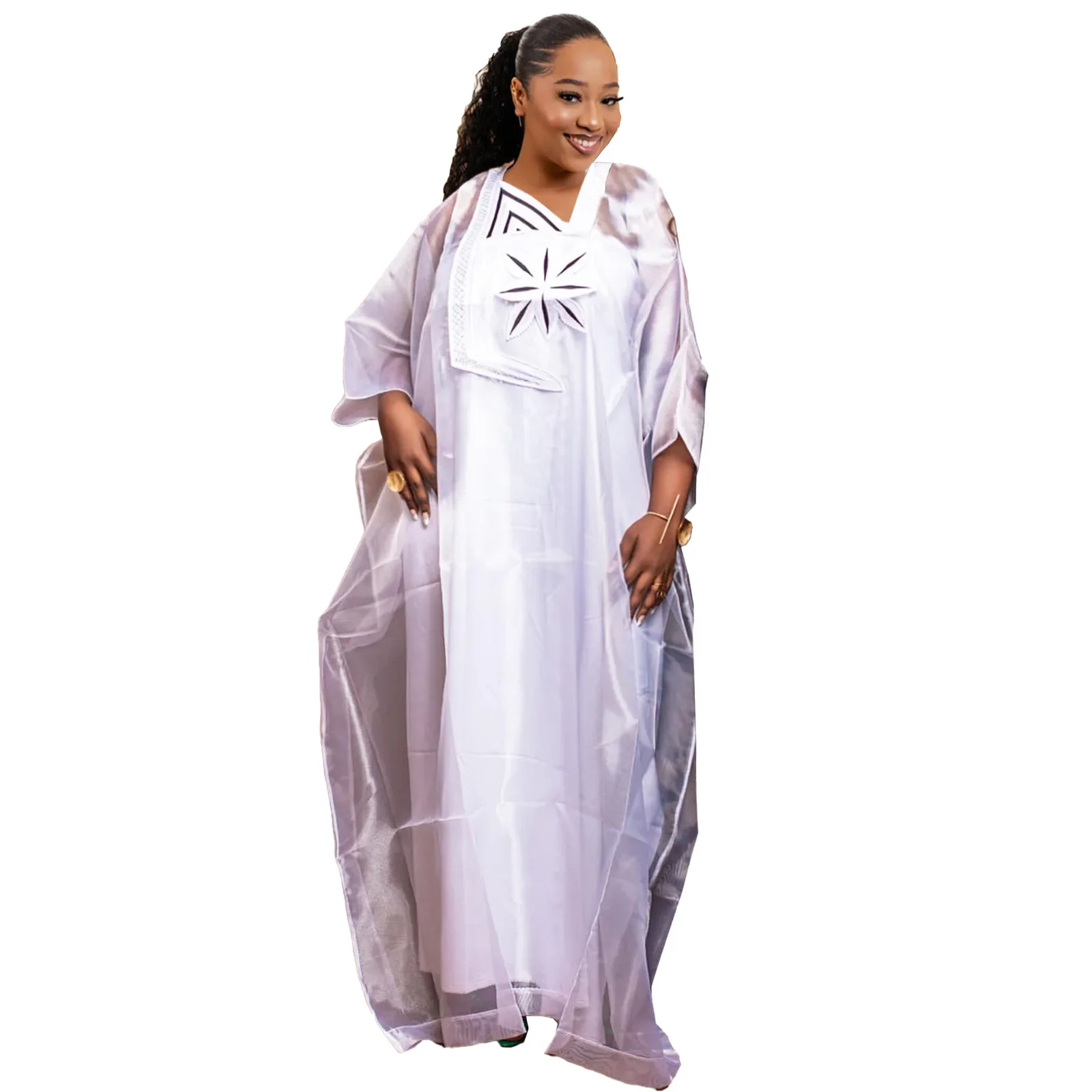 

African Dress For Woman Embroidery Design Ladys Clothes Plus Size Dresses For Women Floor Length