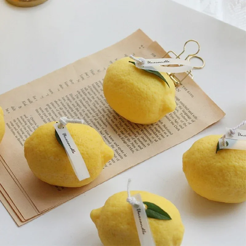 Creative 3D Lemon Scented Candle Silicone Resin Soap Molds Handmade Tools For Plaster Home Decoration Tools