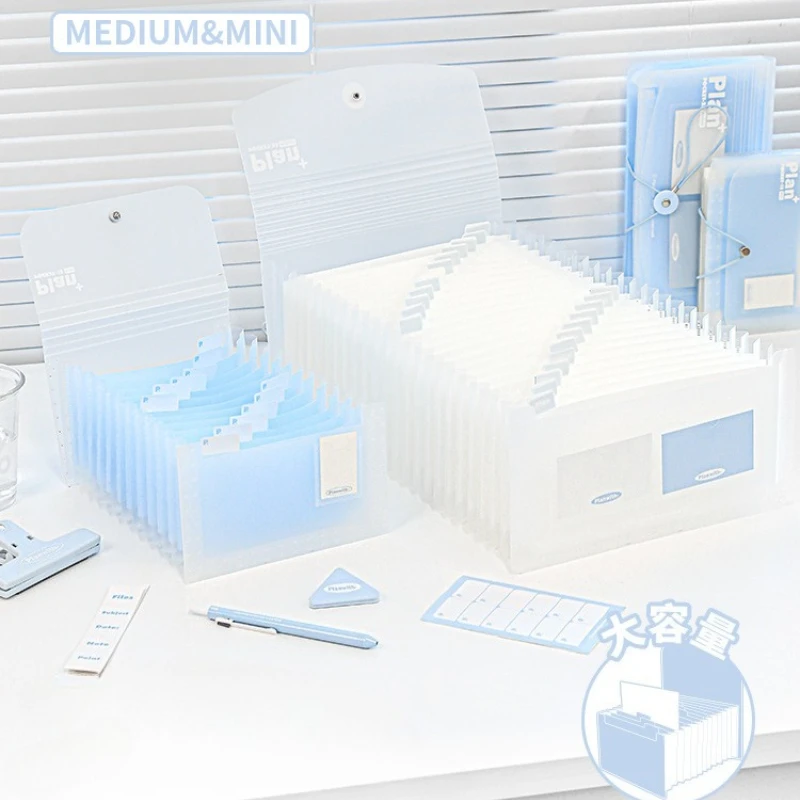 Expandable Standing File Organizer with 13 Pockets Accordion Document Folder Office School Portable Expanding Classification Box